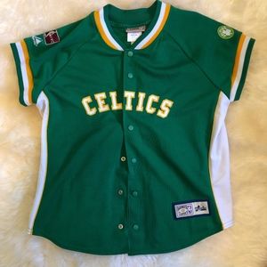 70s Retro Mitchell & Ness Celtics Warm-up Jersey